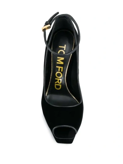 Shop Tom Ford Velvet 125mm Sandals In Black