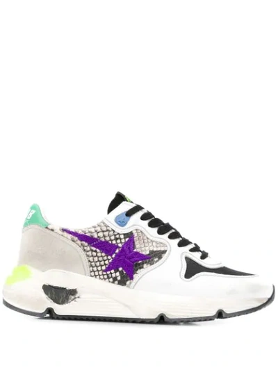 Shop Golden Goose Lace-up Running Sneakers In White