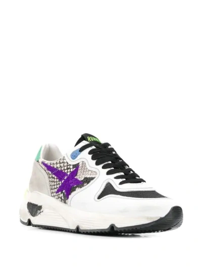 Shop Golden Goose Lace-up Running Sneakers In White