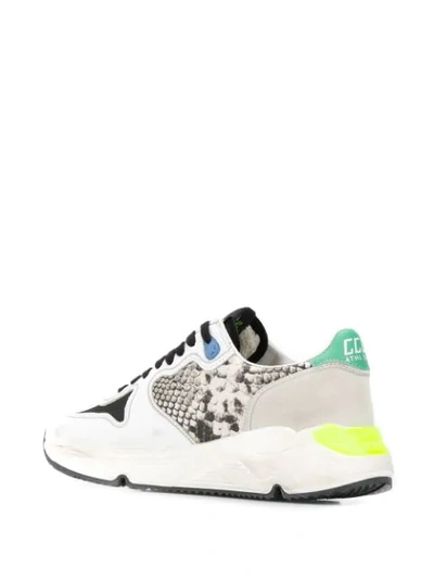 Shop Golden Goose Lace-up Running Sneakers In White