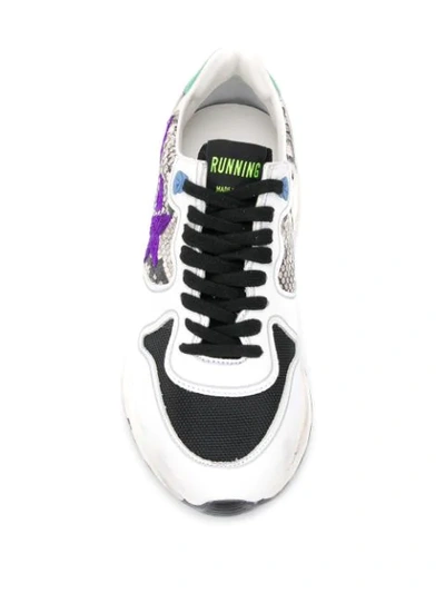 Shop Golden Goose Lace-up Running Sneakers In White