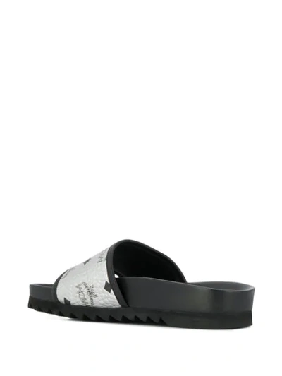 Shop Mcm Slip-on Sandals In Sb