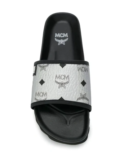 Shop Mcm Slip-on Sandals In Sb