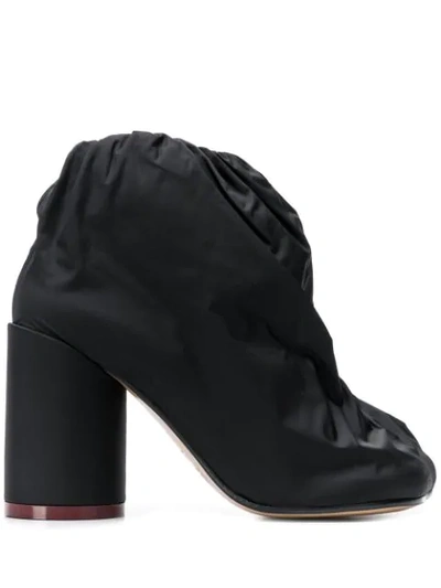 Shop Mm6 Maison Margiela Cuff Boots - Black