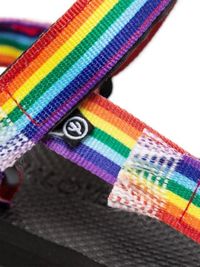 Shop Arizona Love Rainbow Trekky Ribbon Sandals In Black