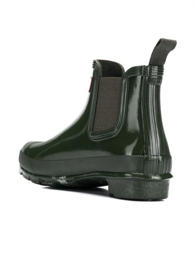 Shop Hunter Chelsea Rain Boots In Green