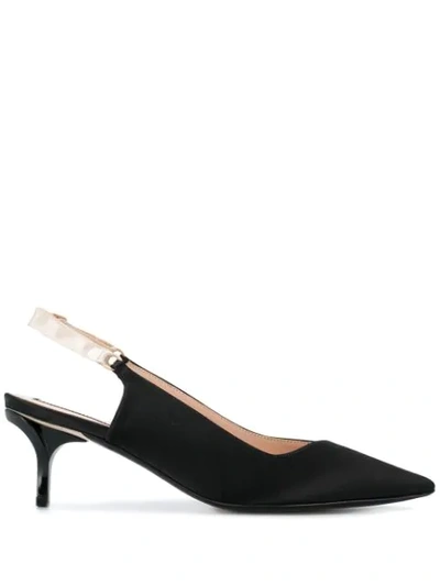 Shop N°21 Slingback Mid Heel Pumps In Black