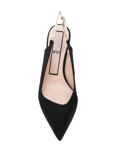 Shop N°21 Slingback Mid Heel Pumps In Black