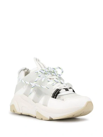 Ganni Rubber, Leather And Pvc Sneakers In White