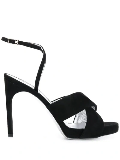 Shop Givenchy Ankle Strap High Heel Sandals In Black