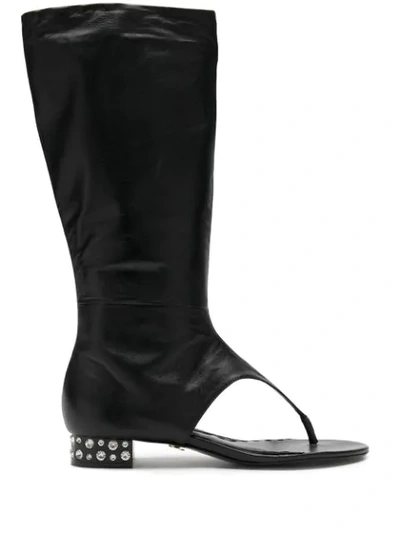 Shop Andrea Bogosian Peônica Leather Boots In Black