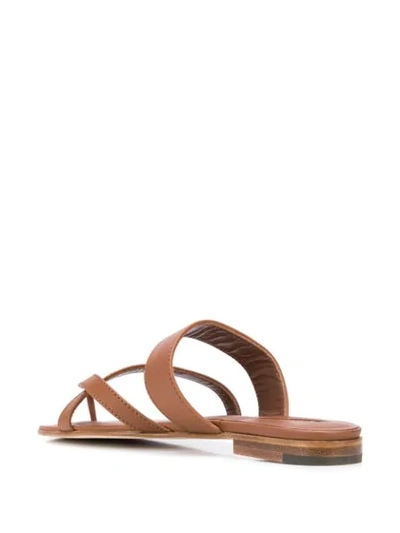 Shop Manolo Blahnik Susa Strappy Sandals In Brown