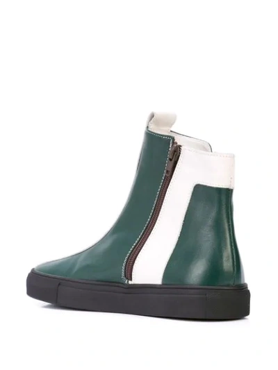 Shop Alberto Fermani Striped Ankle Boots In Serpentine Bianco