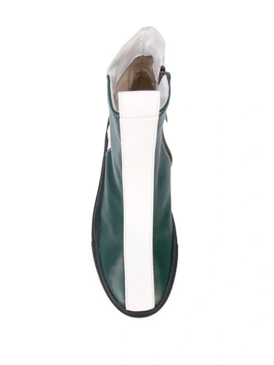 Shop Alberto Fermani Striped Ankle Boots In Serpentine Bianco
