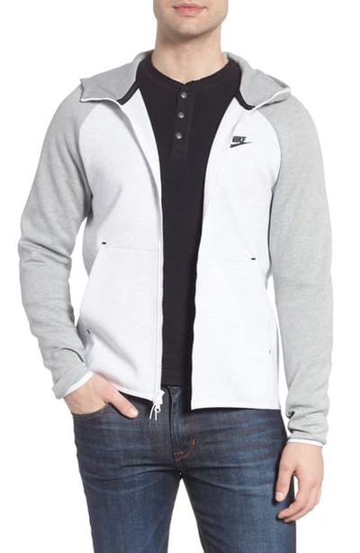 Nike Men's Sportswear Tech Fleece Full-zip Hoodie, White/grey | ModeSens