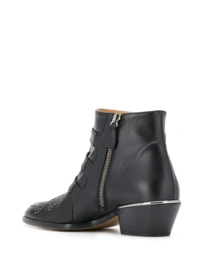 Shop Chloé Susanna Studded Ankle Boots In Black