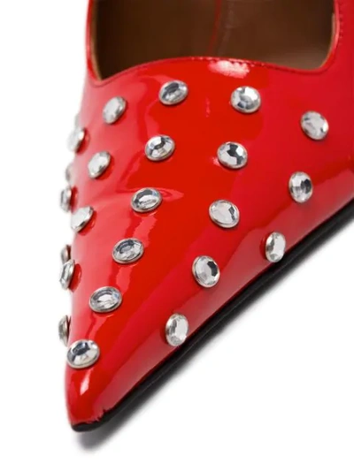 Shop Area 95mm Studded Pumps In Red