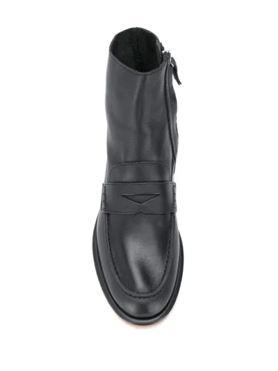 Shop Loewe Ankle-length Loafer Boots In Black