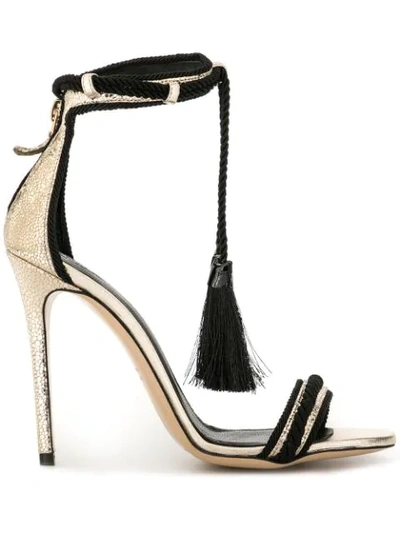 Shop Aleksander Siradekian Lola Tassel-detail Sandals In Gold