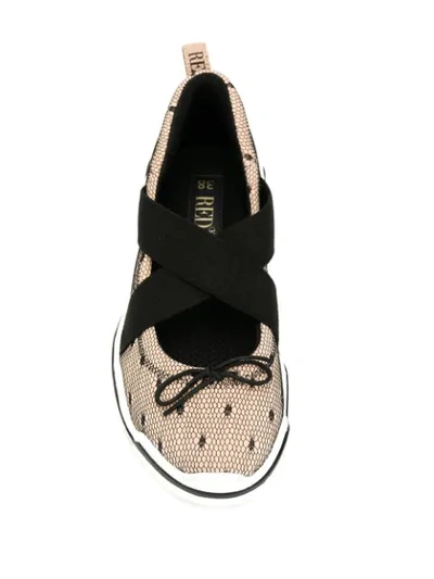 Shop Red Valentino Red(v) Ballet Sneakers - Neutrals