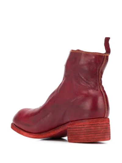 Shop Guidi Zip-up Ankle Boots In Red