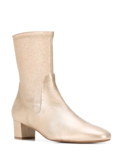 Shop Stuart Weitzman Ernest Ankle Boots In Gold