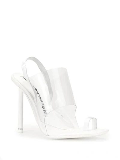 Shop Alexander Wang Heeled Kaia Sandals In White