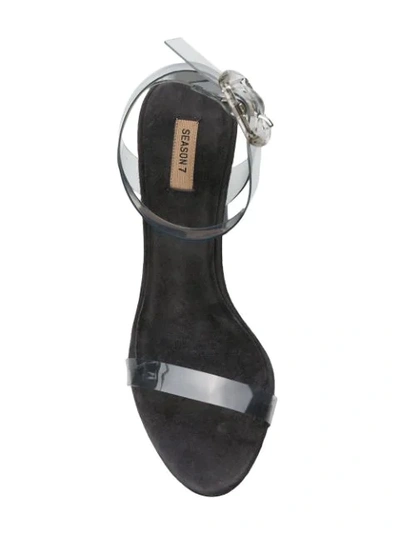 Shop Yeezy Mid-heel Strappy Sandals In Neutrals