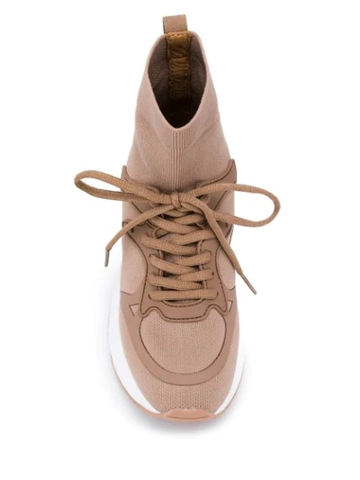 Shop Suecomma Bonnie Sock Insert Sneakers In Neutrals