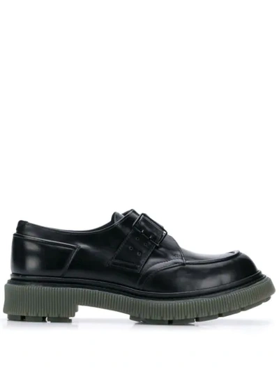 Shop Adieu Chunky Sole Oxford Shoes In Black
