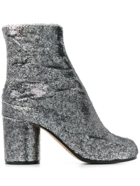 margiela silver tabi boots