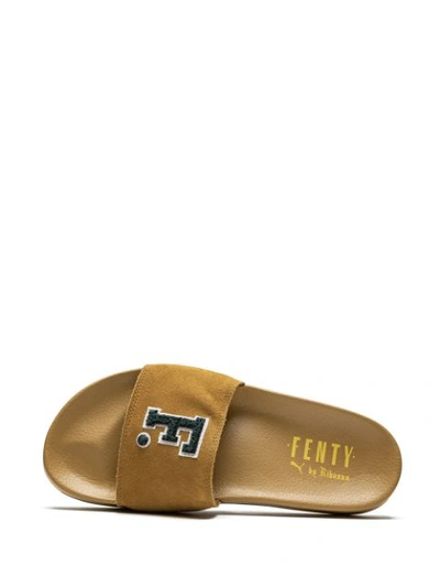 Shop Puma Leadcat Fenty Fu Slides In Black