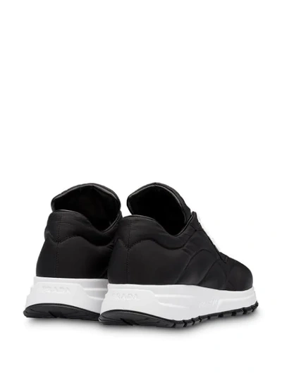 Shop Prada Nylon Sneakers In Black