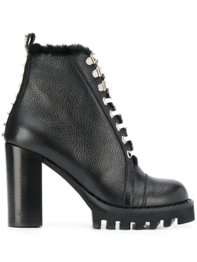 Shop Philipp Plein Star Studded Ankle Boots In Black