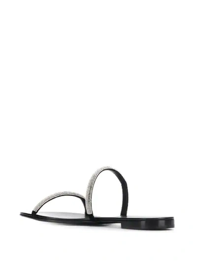 Shop Giuseppe Zanotti Croisette Crystal Sandals In Black