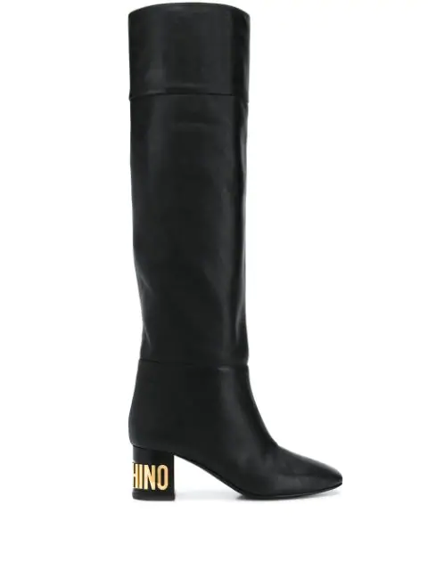 moschino knee high boots