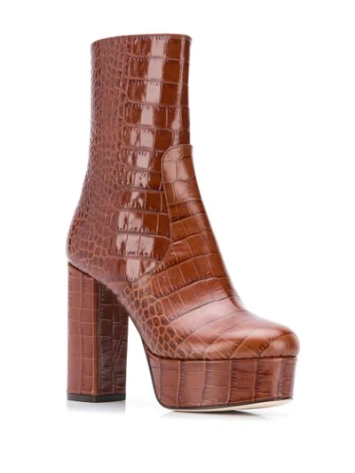 Shop Paris Texas Platform Ankle Boots In Brown