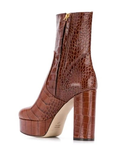 Shop Paris Texas Platform Ankle Boots In Brown