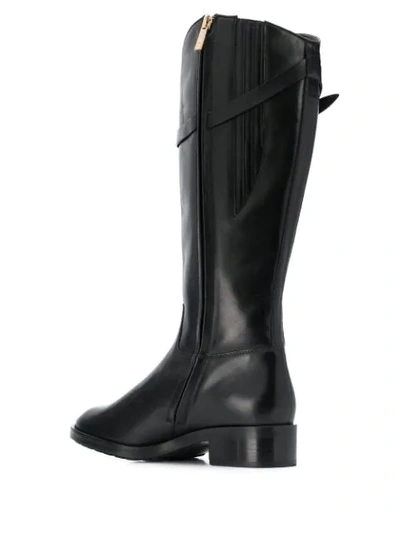 Shop Hogl Leather Knee Boots In 0100schwarz