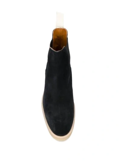Shop Common Projects Suede Ankle Boots In Black