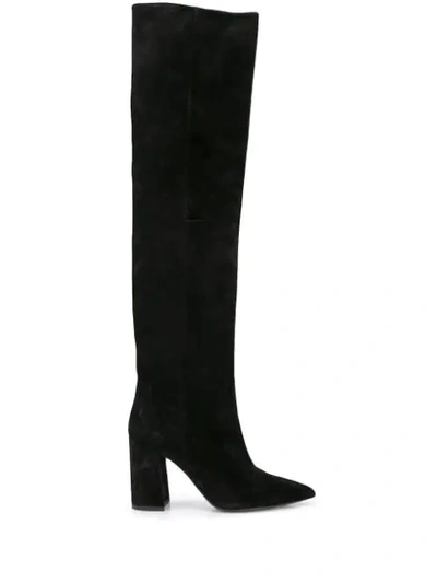 Shop Tabitha Simmons Izzy Thigh-high Boots In Black