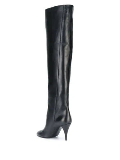Shop Saint Laurent Kiki 85mm Knee-length Boots In Black