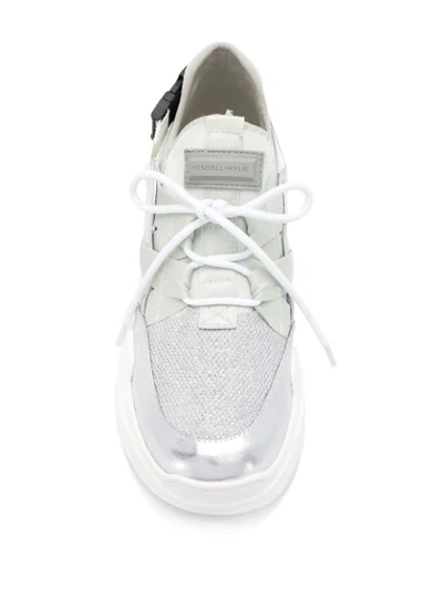 Shop Kendall + Kylie Lou Sneakers In Silver