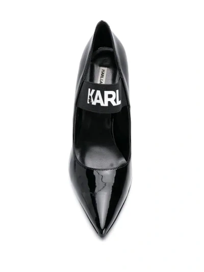 Shop Karl Lagerfeld 'veneto' Pumps Mit Riemen In Black