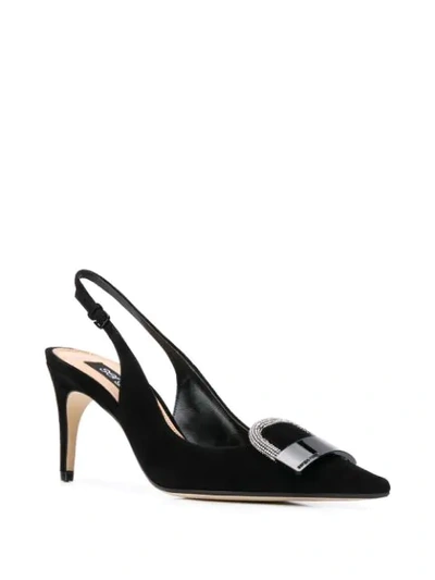 Shop Sergio Rossi Sr1 Slingback Pumps In Black