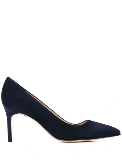 Shop Manolo Blahnik Bb7 Pointed Toe Pumps In Black