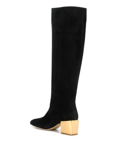 Shop Ferragamo Gancini Knee-high Boots In Black