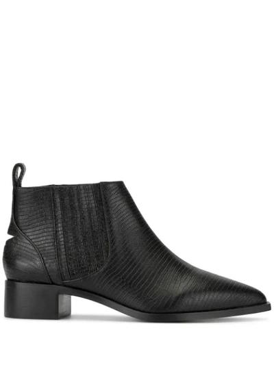 Shop Senso Leighton Lizard-effect Boots In Black