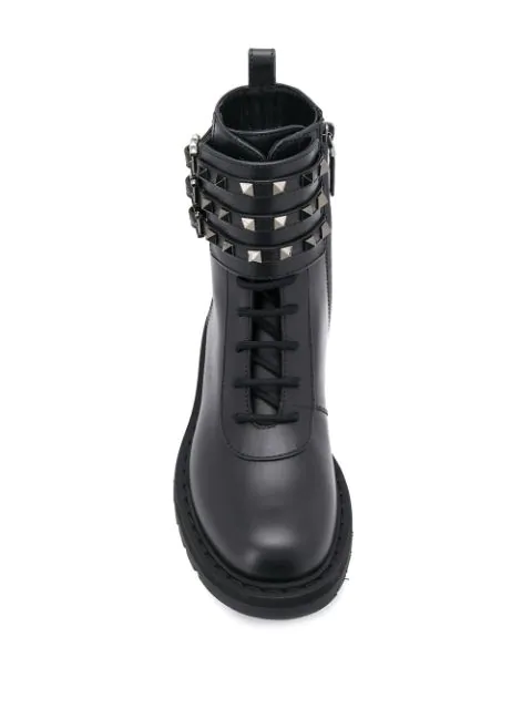 valentino rockstud combat boots