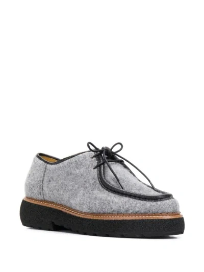 Shop Flamingos Mona Leather-trim Shoes In Grey